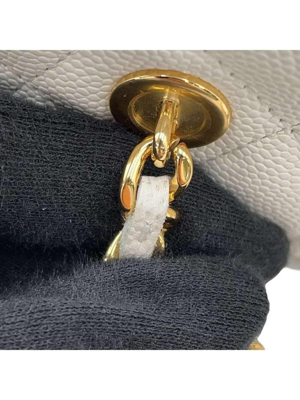 Chanel Chain Shoulder Bag Vanity CC Logo Quilted Playing Card Caviar Leather - Picture 8 of 10